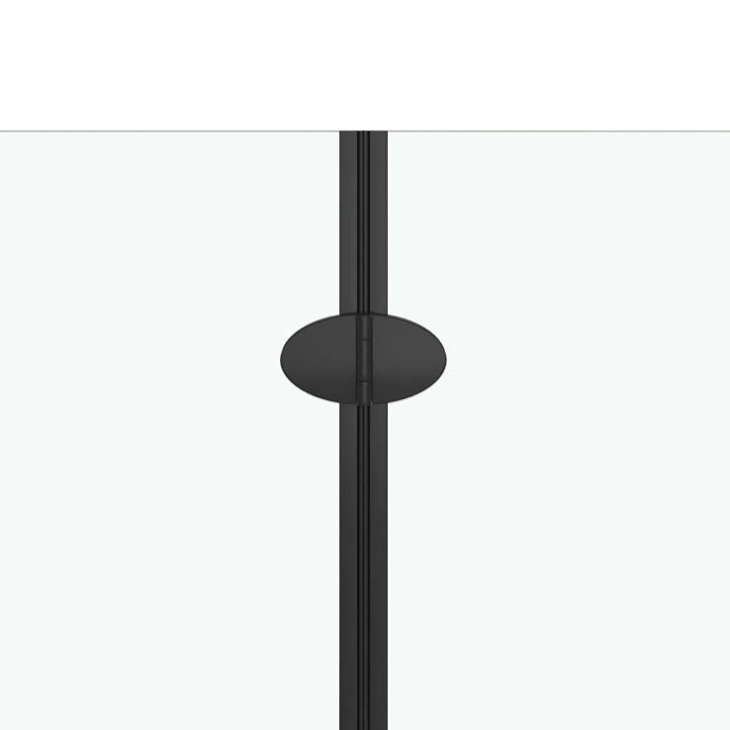 Refined Duschwand Faltwand Duschabtrennung Badewannenfaltwand Sicherheitsglas Doppelt Faltbar Badewannenaufsatz 2-fach Faltbar ESG 120x68x130 cm Schwarz