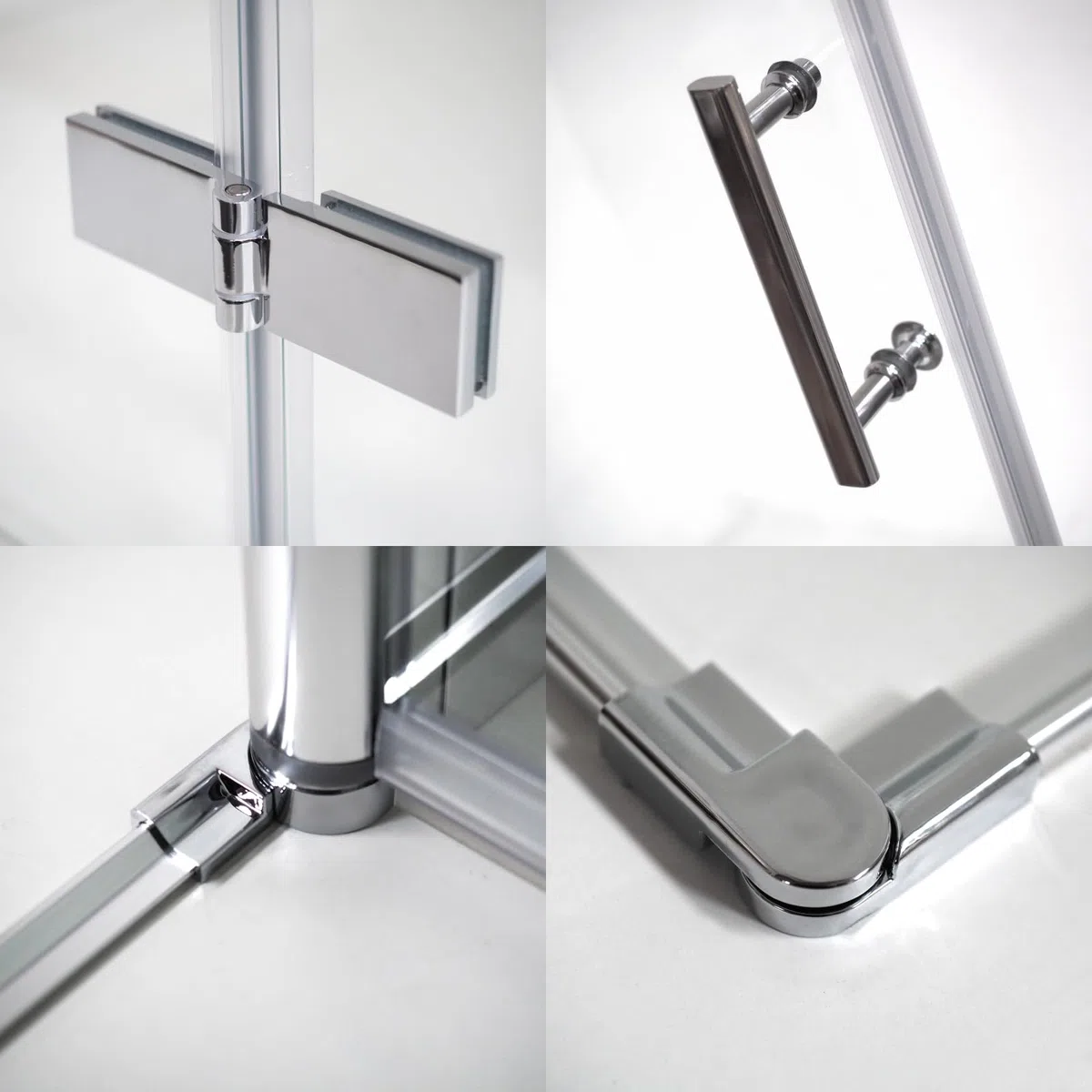 WITEN&NOCK Walk In Duschwand Dusche 120cm Drehfalttür Faltbare Duschtür Trennwand ESG Nano Glas 195cm